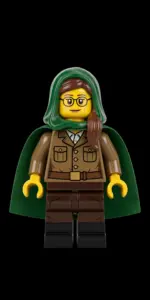 Hange Zoe Klemmbaustein-Figur Attack on Titan mit Brille und grünem Umhang
