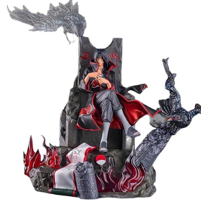Itachi Uchiha Raben Figur auf Thron Nahaufnahme