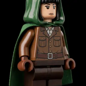 Mikasa Ackerman Klemmbaustein-Figur Seitenansicht