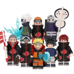 Naruto Klemmbaustein-Figuren – 8er-Set mit Obito, Naruto, Sasuke & mehr