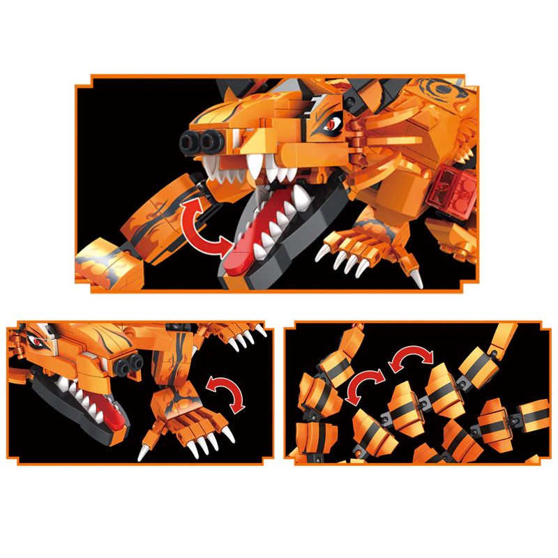 Kurama Klemmbaustein-Bauset – Kyuubi, 999 Teile – Bild 3