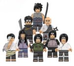 Naruto Klemmbaustein-Figuren – 8er-Set mit Neji, Itachi, Sasuke & mehr