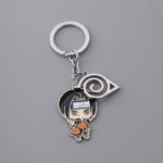 Itachi Uchiha Schlüsselanhänger mit Konoha-Logo – Zinklegierung