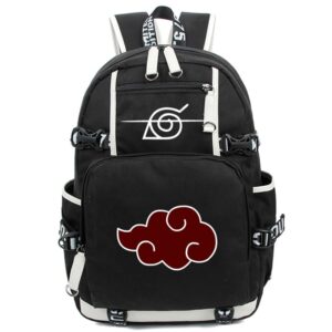 Naruto Rucksack Akatsuki Rote Wolken – Canvas-Rucksack, 20–35 Liter