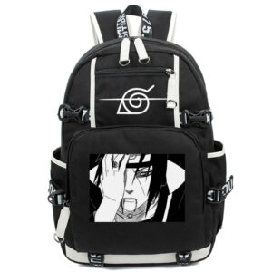 Naruto Rucksack Itachi Blutendes Auge – Canvas-Rucksack, 46×30 cm