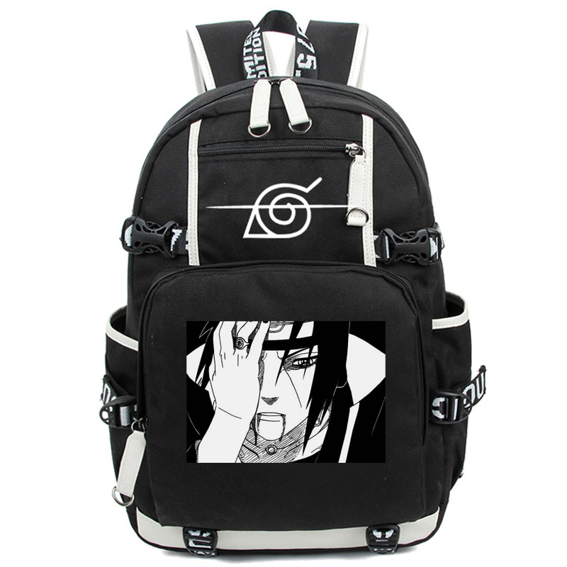 Naruto Rucksack Itachi Blutendes Auge – Canvas-Rucksack, 46×30 cm