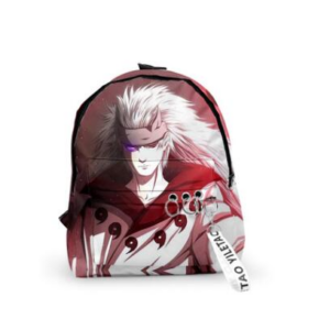 Naruto Rucksack Madara Zehnschwänziger Jinchuriki – Nylon-Rucksack, 29×40 cm
