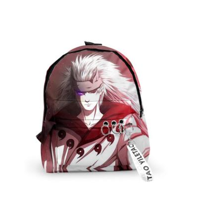 Naruto Rucksack Madara Zehnschwänziger Jinchuriki – Nylon-Rucksack, 29×40 cm
