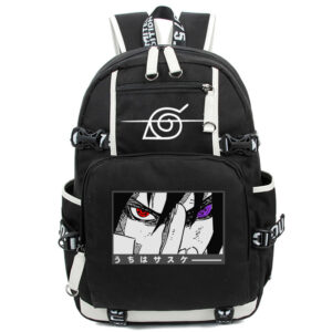 Naruto Rucksack Sasuke Rinnegan und Sharingan – Canvas-Rucksack, 46×30 cm