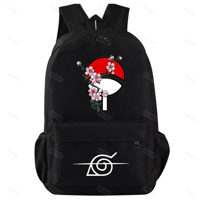 Naruto Rucksack Uchiha Wappen – Canvas-Rucksack, 44×33×15 cm
