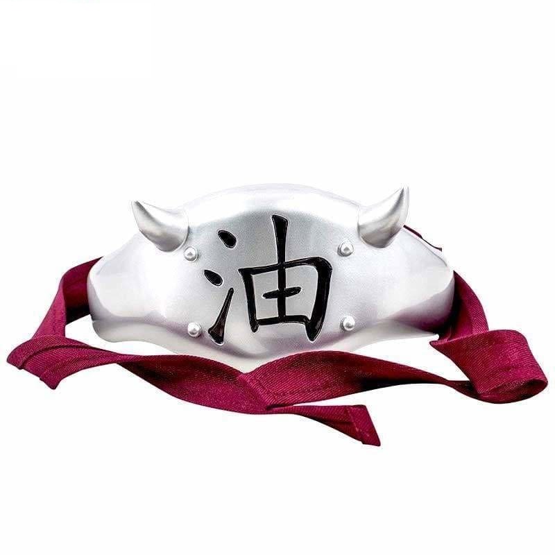Naruto Stirnband Jiraiya – Rotes Stirnband mit Hörnern und Öl-Kanji