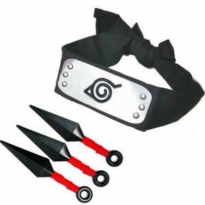Naruto Stirnband und Kunai Set – Cosplay-Set mit Konoha-Stirnband und Kunai