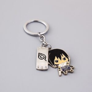 Naruto Schlüsselanhänger Sasuke Konoha Metallschild