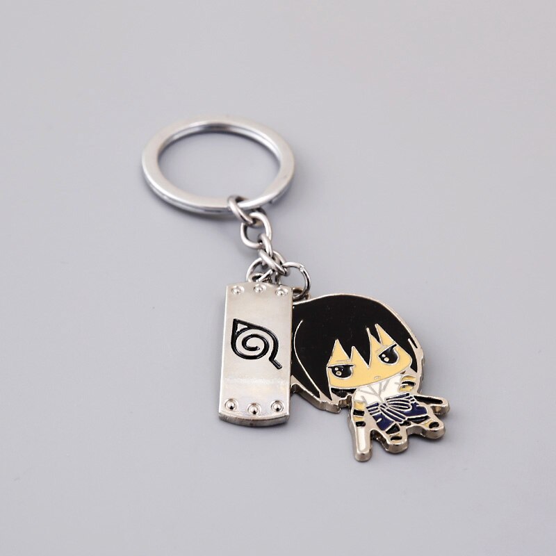 Naruto Schlüsselanhänger Sasuke Konoha Metallschild