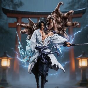 Sasuke Uchiha Figur mit Schwert und Umhang