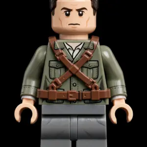 Stationierte Truppen Soldat Klemmbaustein-Figur Attack on Titan Frontansicht