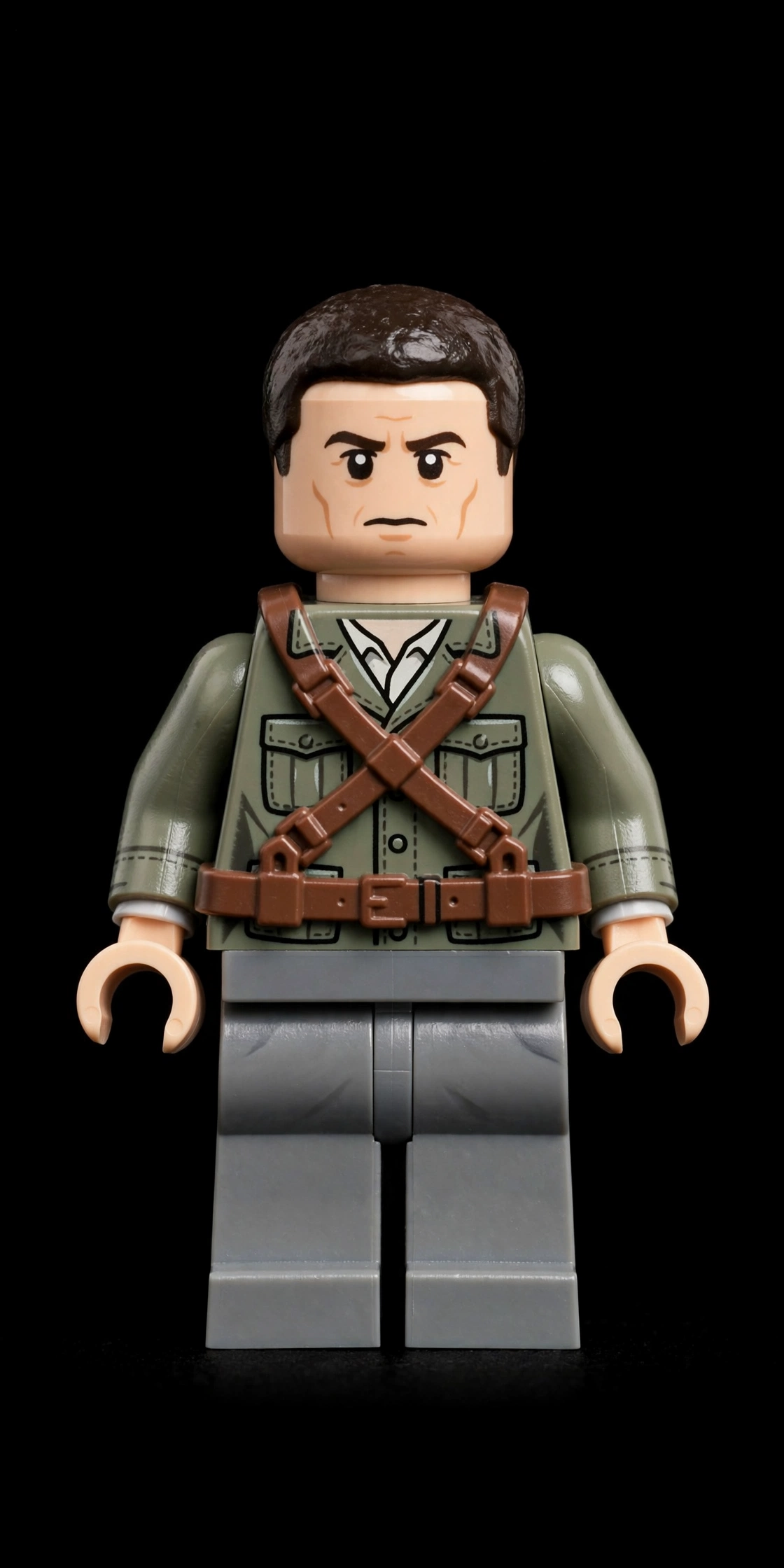 Stationierte Truppen Soldat Klemmbaustein-Figur Attack on Titan Frontansicht